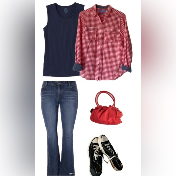 Coldwater Creek Red Purse Microfiber Side Pockets Bucket Bag - Picture 3 of 9